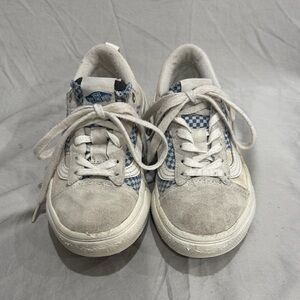 Vans Kids Sneakers in Blue and White Checkered Pattern